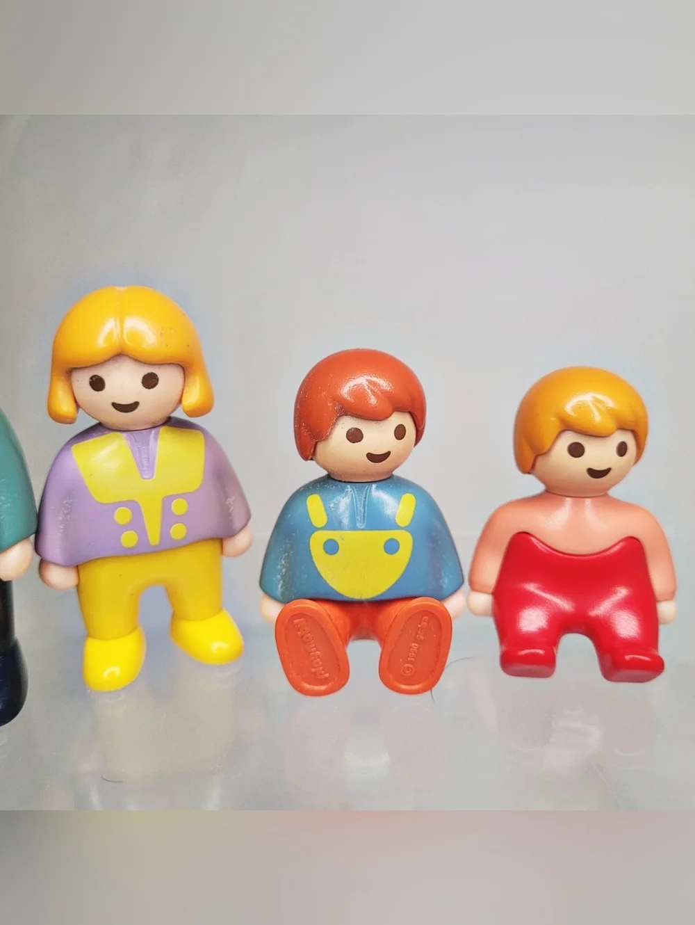 Playmobil Vintage 1990s 6 Family Figure Set with Police Jet Ski